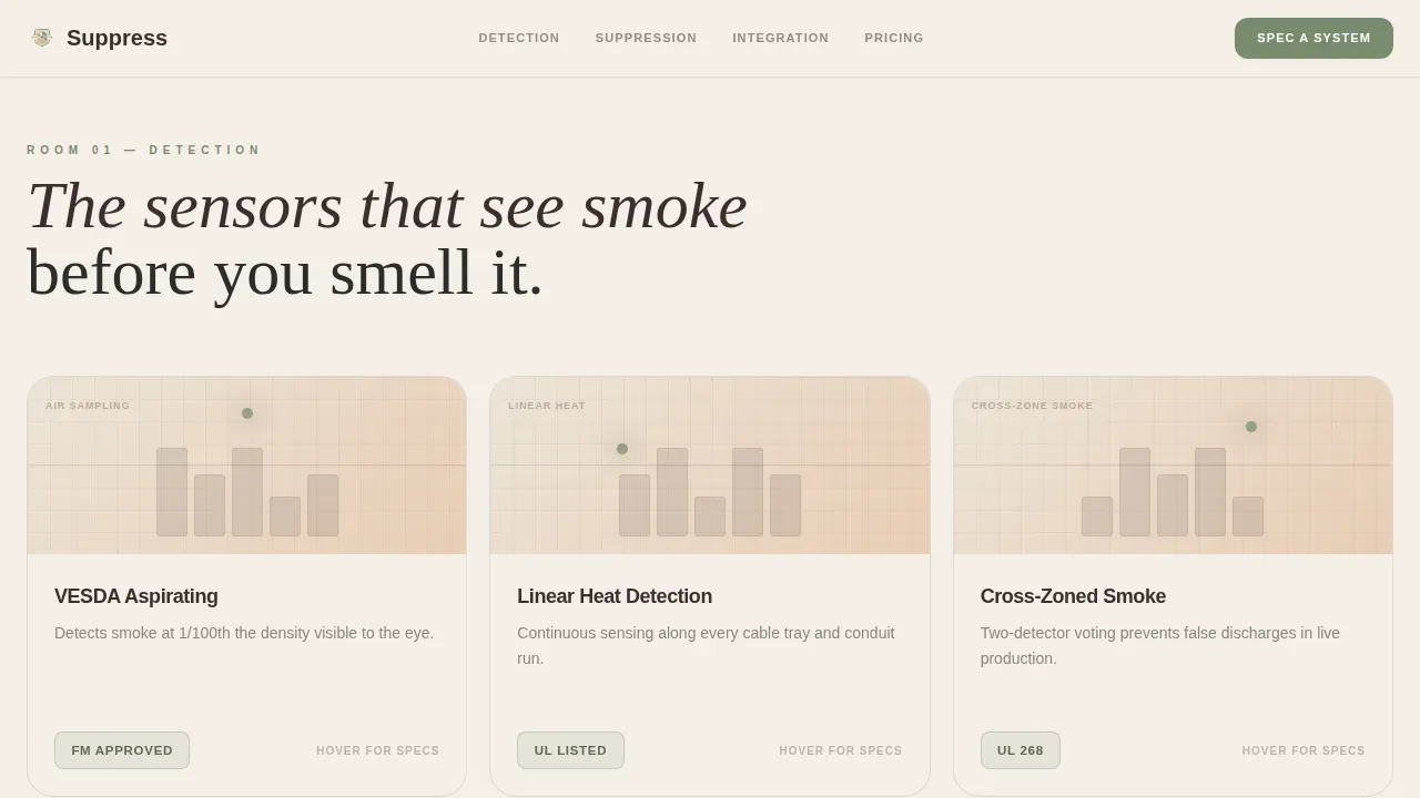 Advanced Fire Suppression Landing Page Template