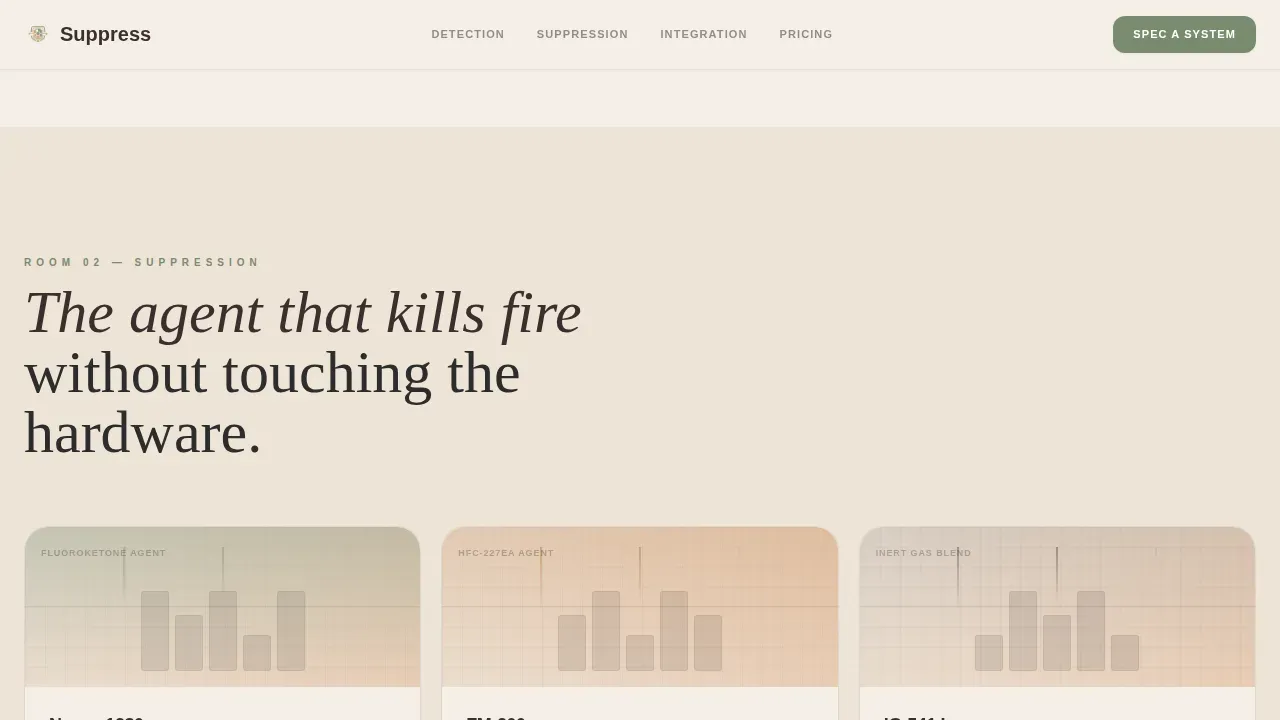 Advanced Fire Suppression Landing Page Template