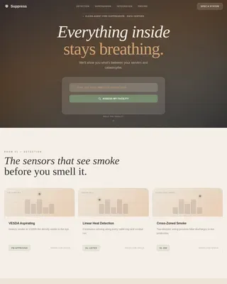 Advanced Fire Suppression Landing Page Template
