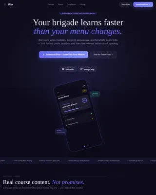 Expert Culinary Training Landing Page Template