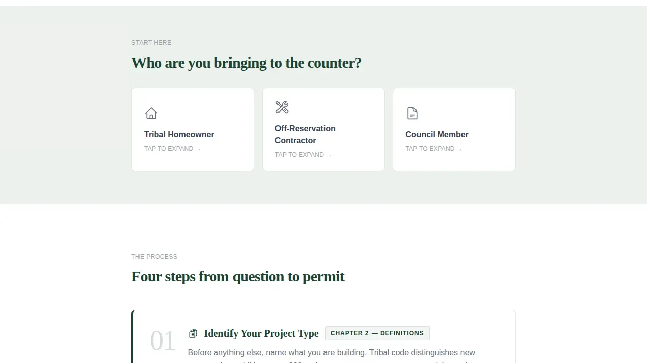 Tribal Authority Landing Page Template