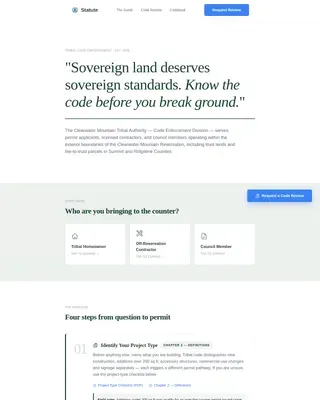 Tribal Authority Landing Page Template