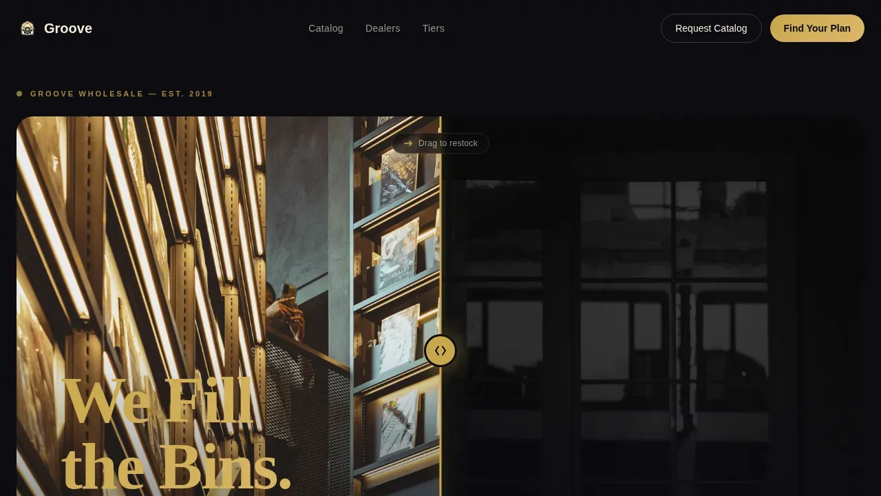 Neo-Retro Vinyl Wholesale Landing Page Template