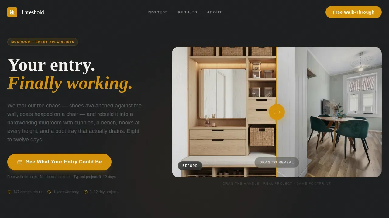 Robust Entryway Renovation Landing Page Template