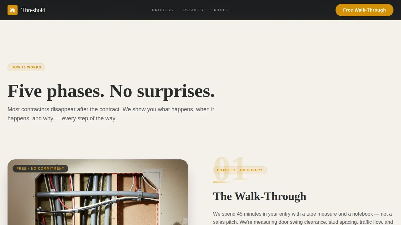 Robust Entryway Renovation Landing Page Template