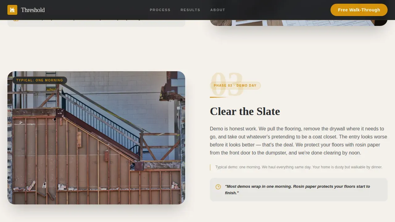 Robust Entryway Renovation Landing Page Template