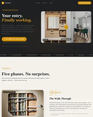 Robust Entryway Renovation Landing Page Template