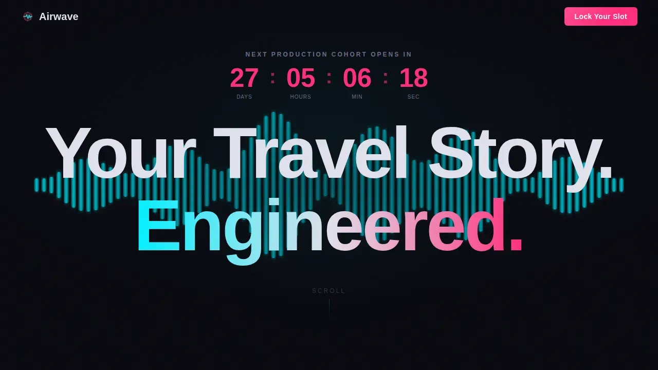 Premium Travel Podcast Landing Page Template