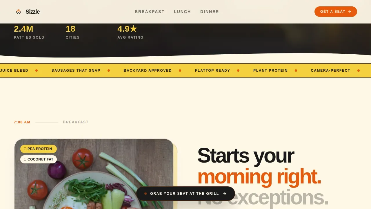 Specialist Meat & Seafood Professional Website Template