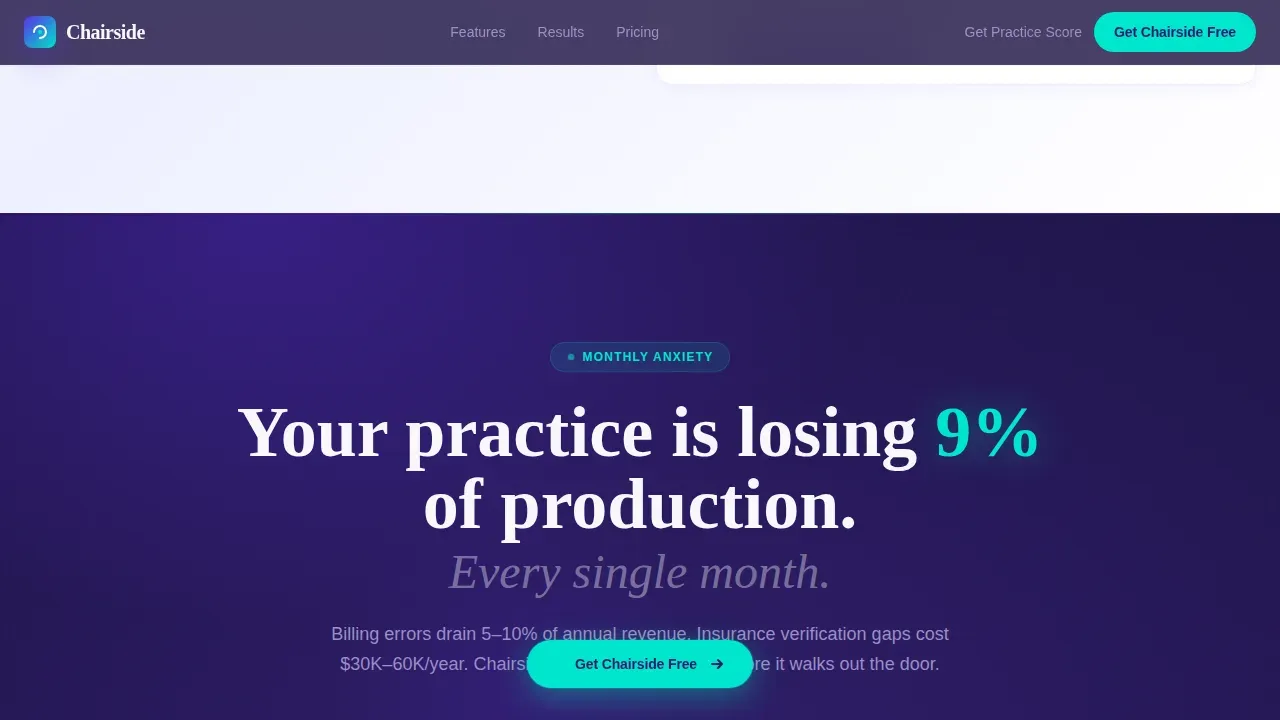 Dynamic Dental Client Management Landing Page Template