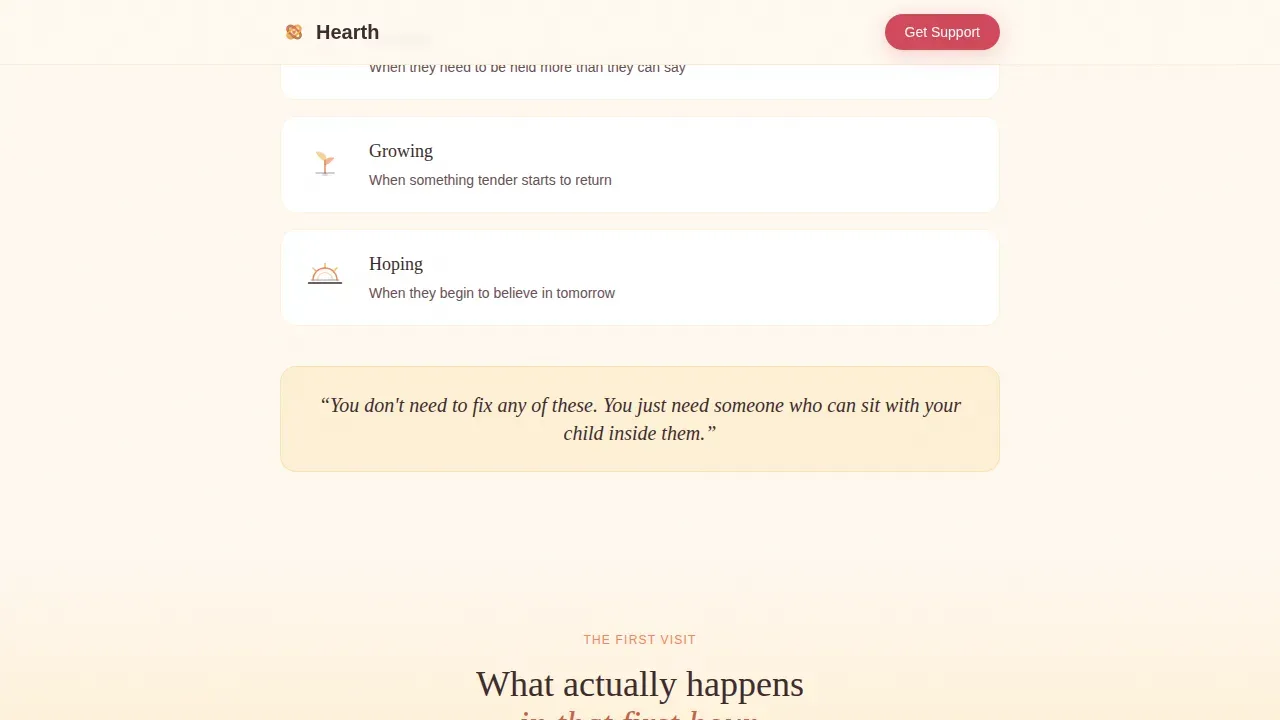 Child Grief Support Landing Page Template