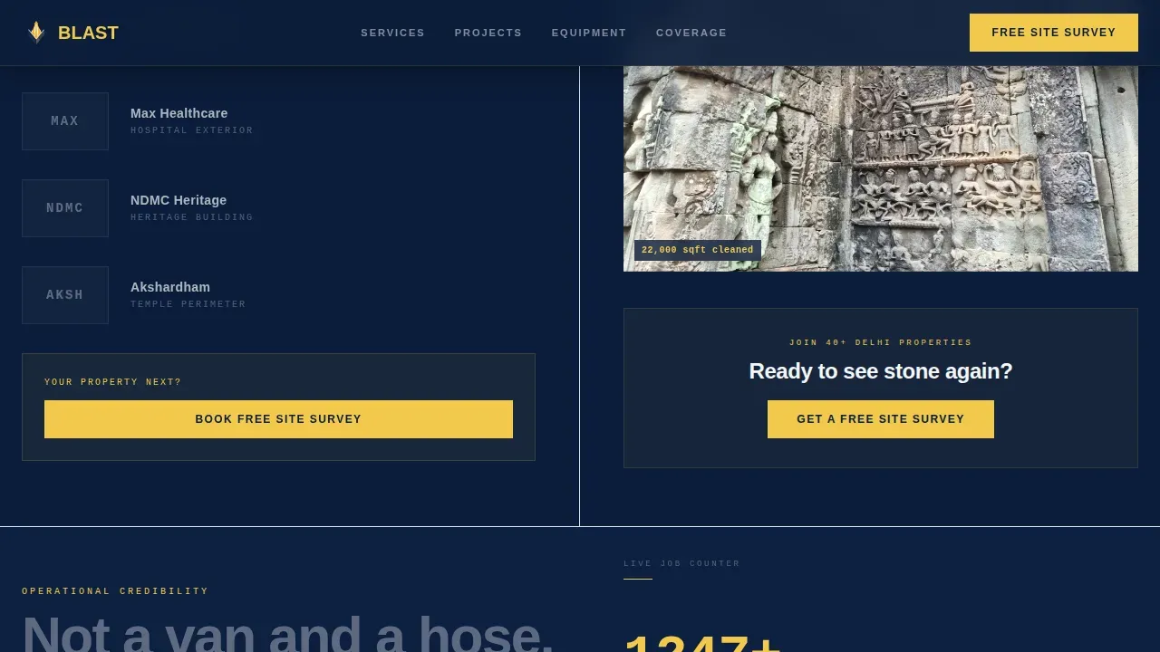 Pressure Washing Service Landing Page Template