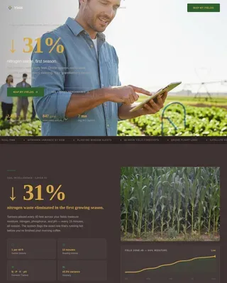 Precision Agriculture Platform Landing Page Template