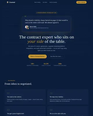 Entertainment Consulting Booking Website Template