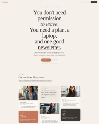 Wanderlust Newsletter Waitlist Landing Page Template
