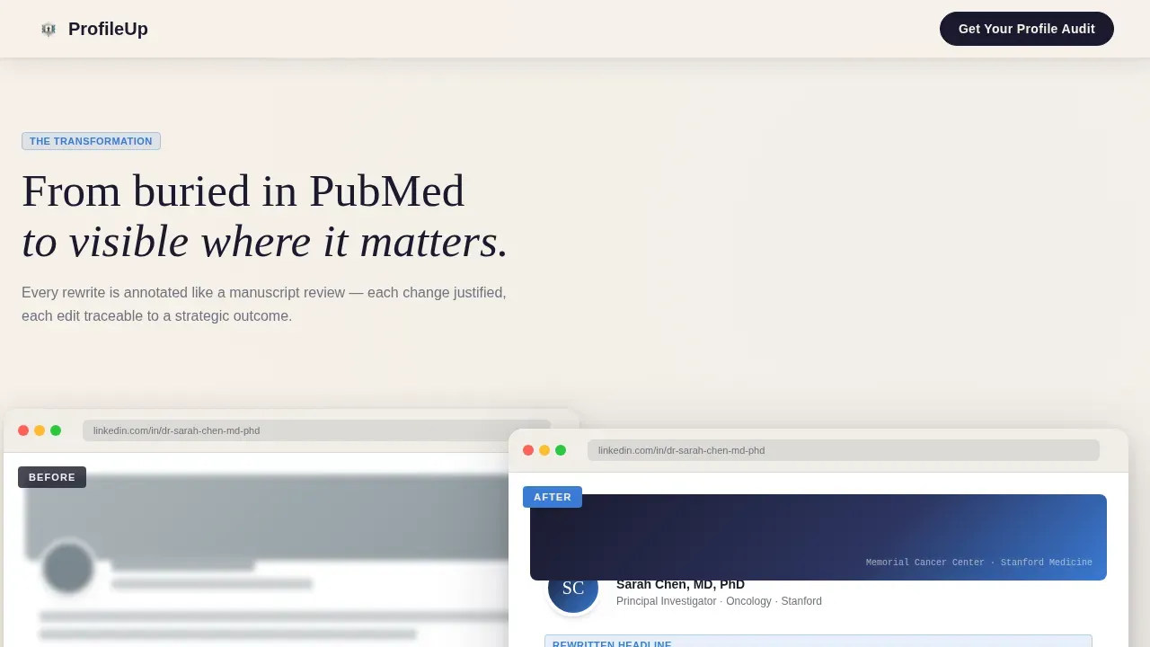 Authority Clinical Researcher Landing Page Template