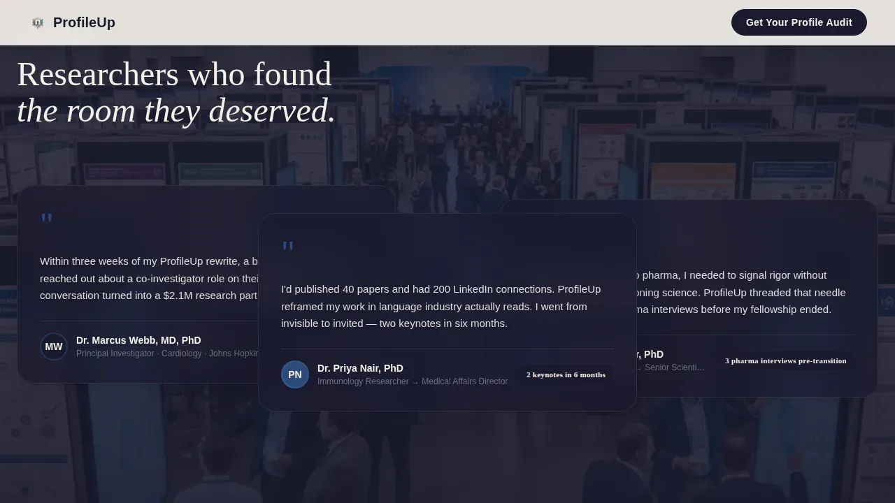Authority Clinical Researcher Landing Page Template