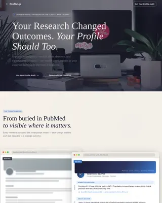 Authority Clinical Researcher Landing Page Template