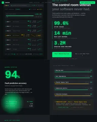 Real-Time Fleet Monitoring Software Landing Page Template