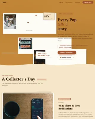 Passion Collectible Marketplace Landing Page Template