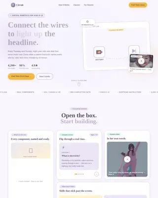 Beginner Robotics Coding Landing Page Template