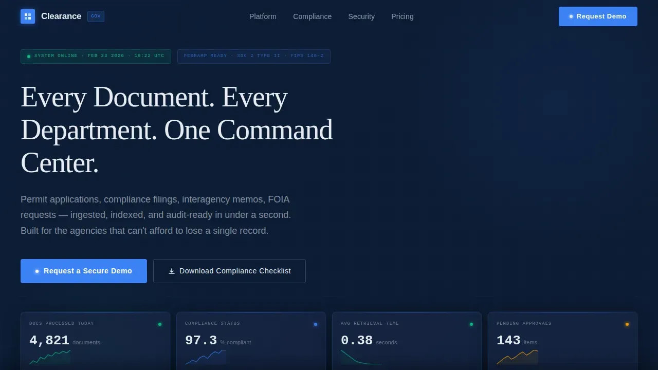 Complete Government Software Privacy Policy & Terms Website Template