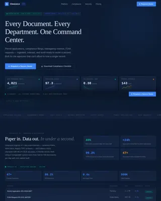 Complete Government Software Privacy Policy & Terms Website Template