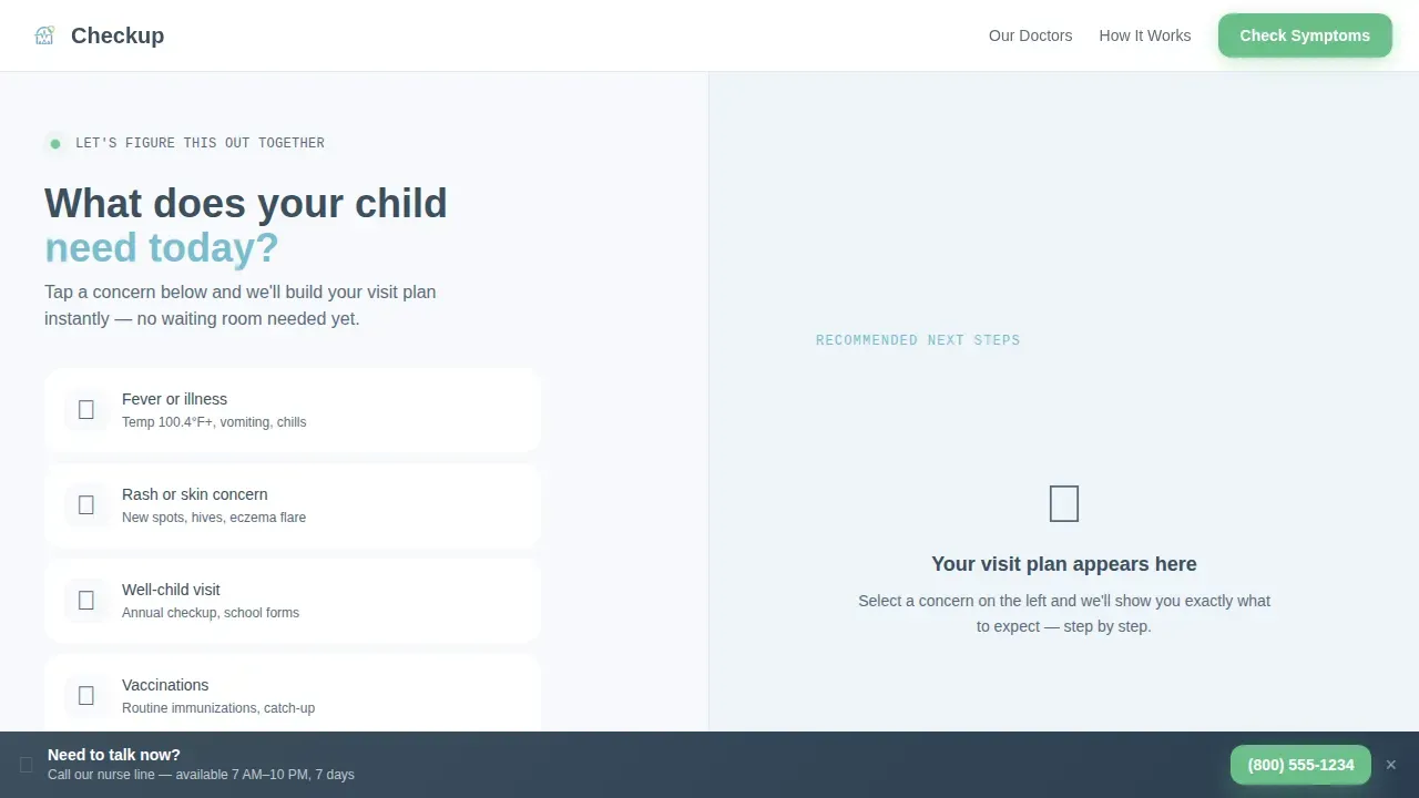 Instant Pediatric Scheduling Landing Page Template