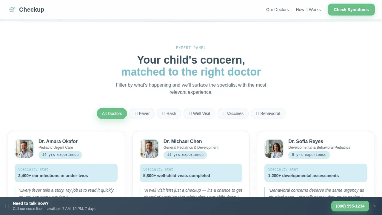 Instant Pediatric Scheduling Landing Page Template