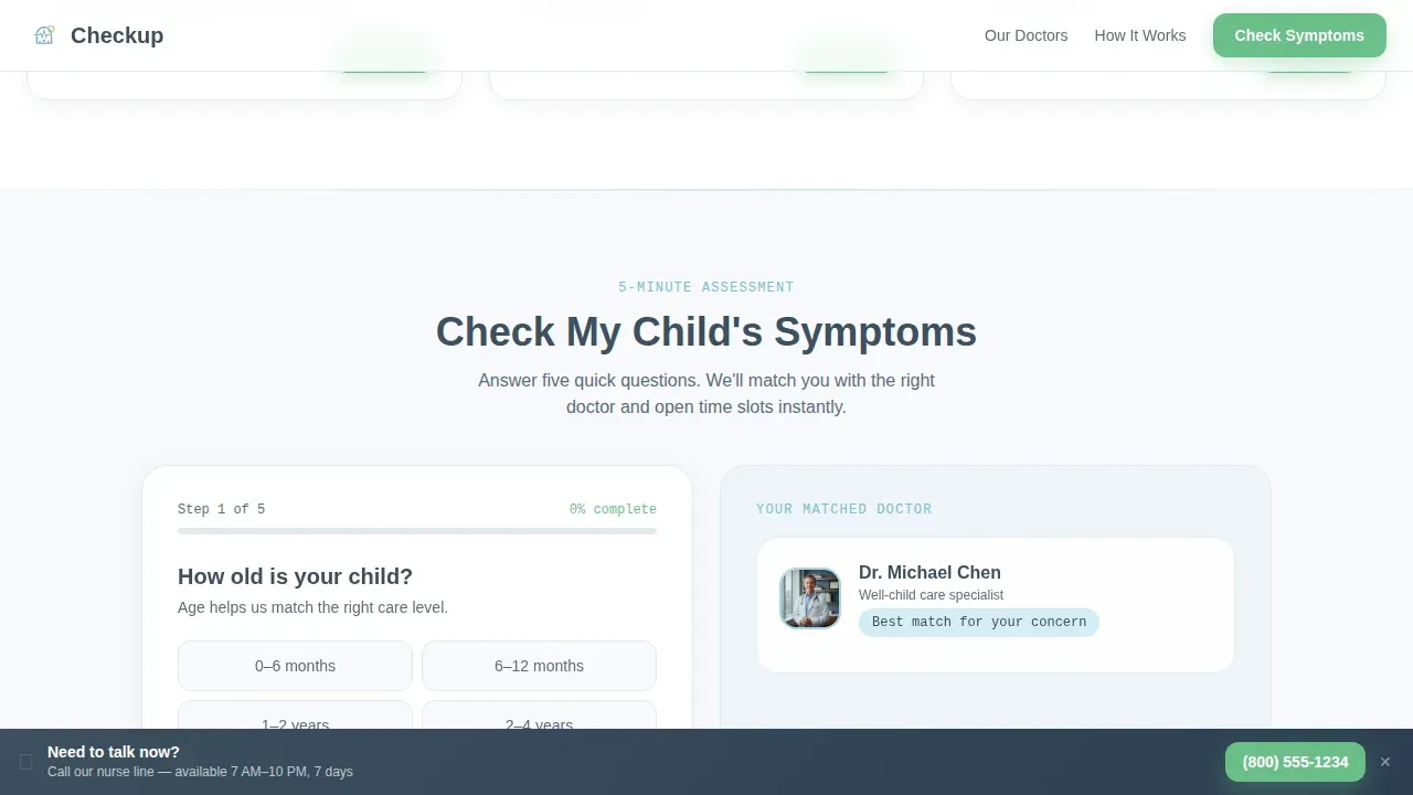 Instant Pediatric Scheduling Landing Page Template
