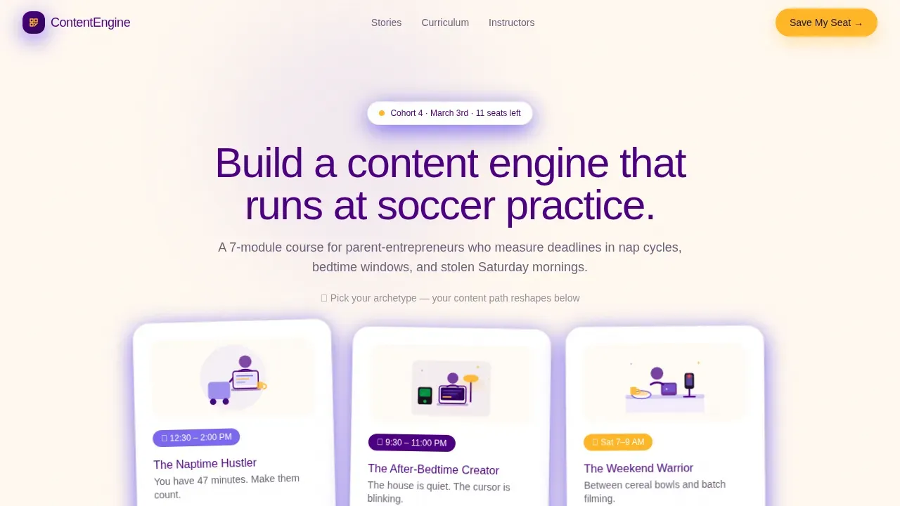Dynamic Family Marketing Landing Page Template