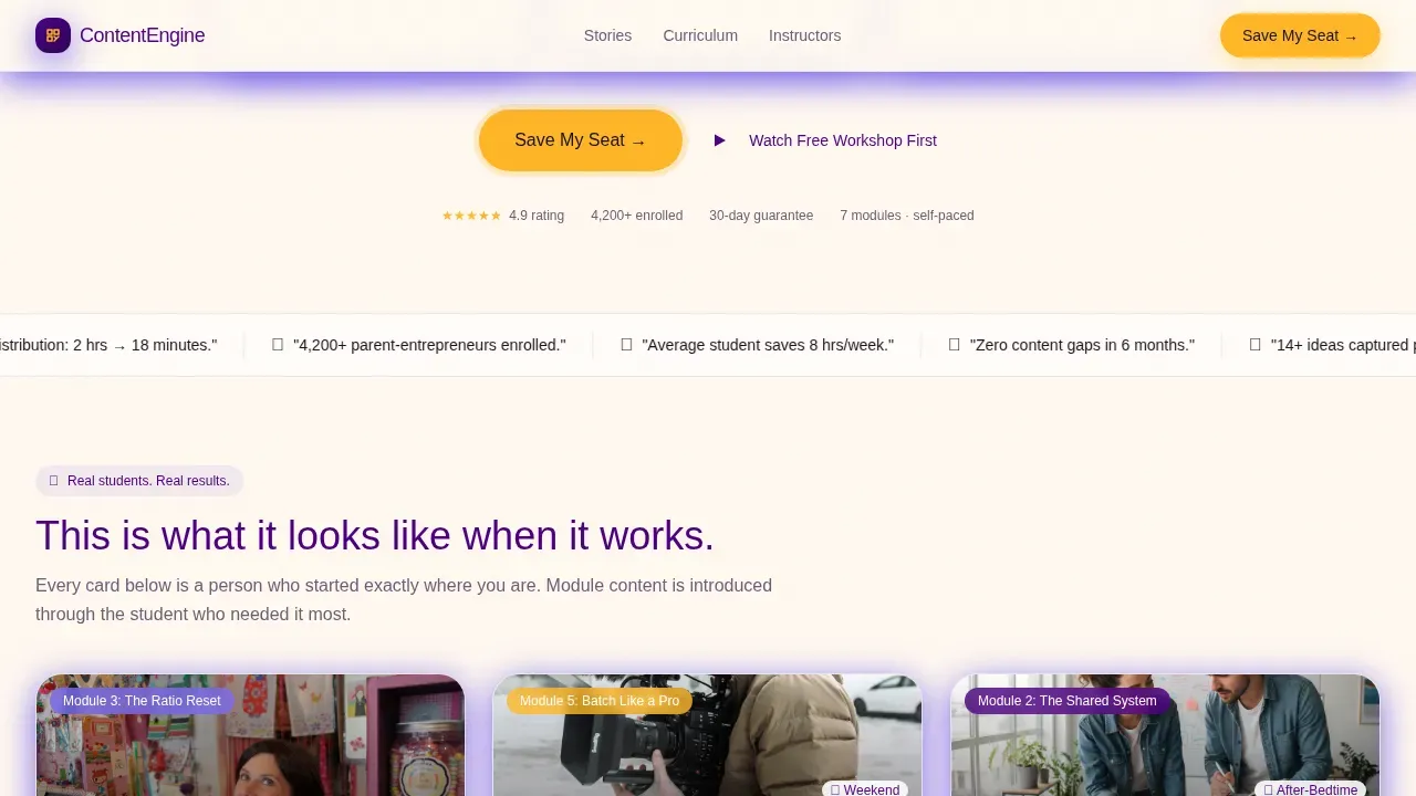 Dynamic Family Marketing Landing Page Template