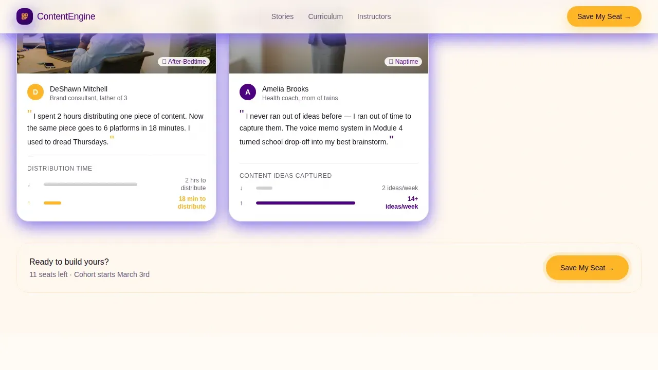 Dynamic Family Marketing Landing Page Template