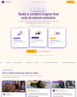 Dynamic Family Marketing Landing Page Template