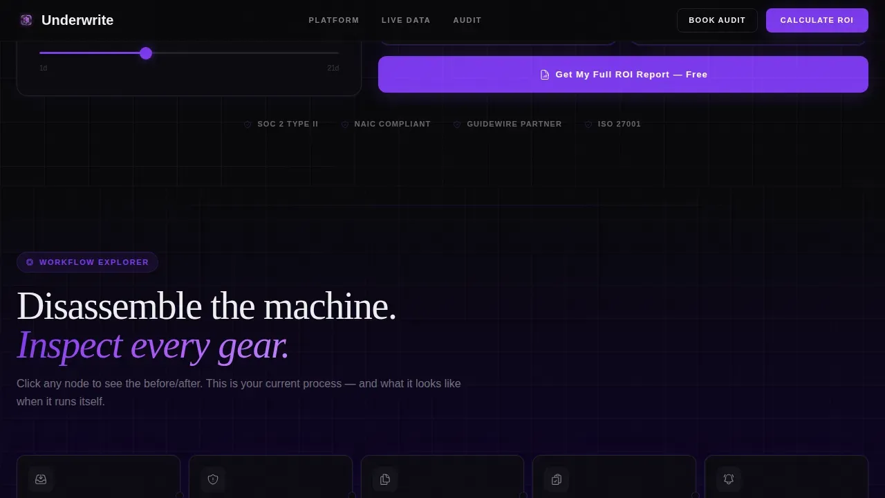 Intelligent Insurance Operations Landing Page Template