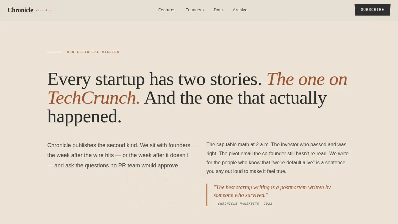 Innovative Tech Publication Landing Page Template