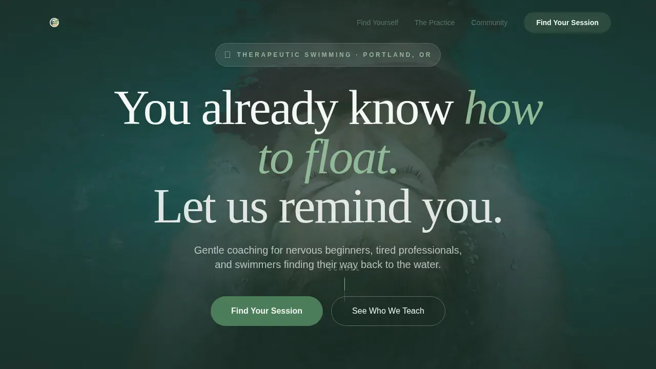 Expert Aquatic Instruction Landing Page Template