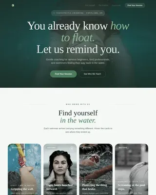 Expert Aquatic Instruction Landing Page Template