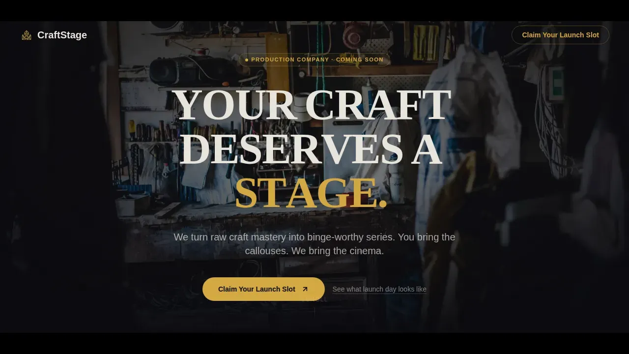 Content Creator Pre-Launch Website Template