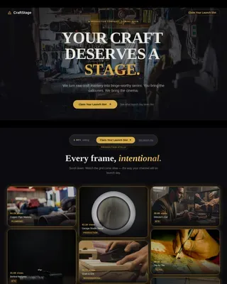 Content Creator Pre-Launch Website Template