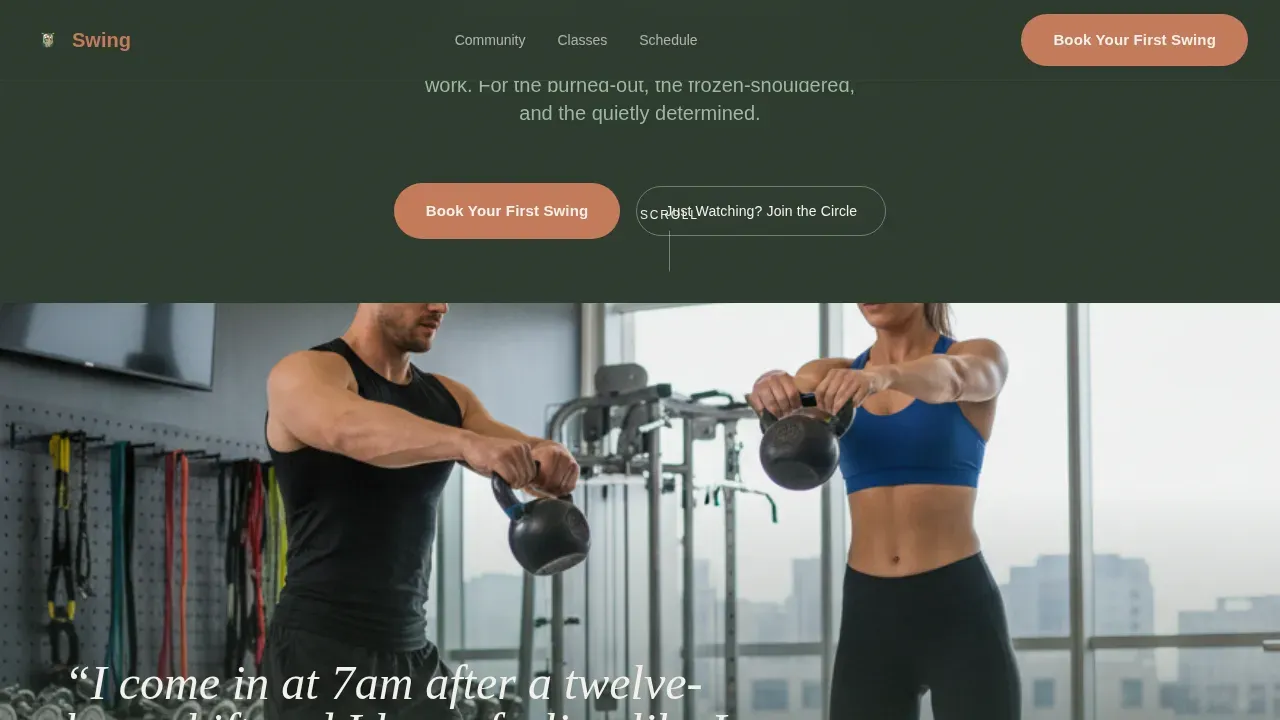 Dynamic Kettlebell Fitness Landing Page Template