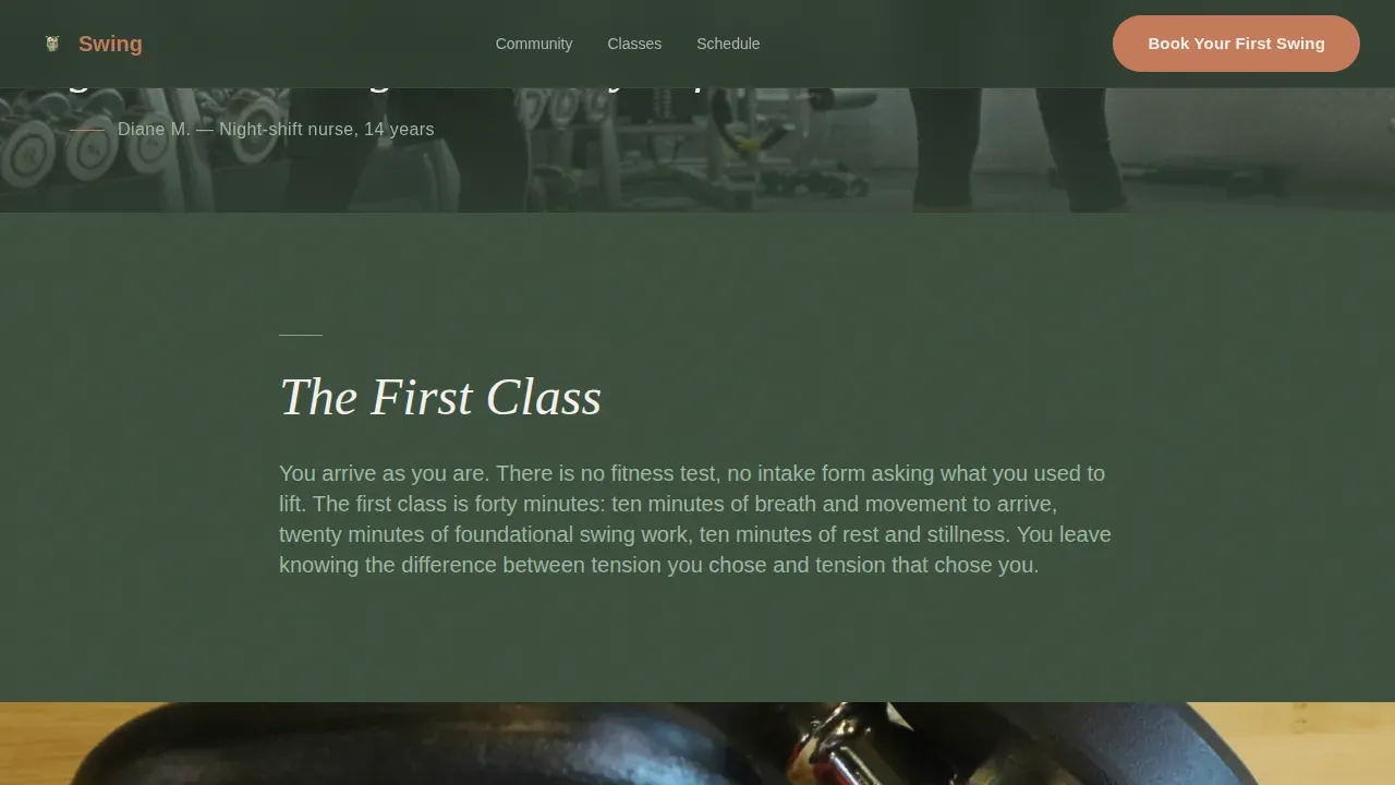 Dynamic Kettlebell Fitness Landing Page Template