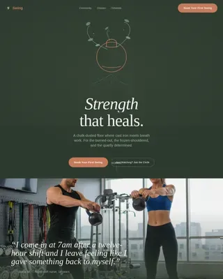 Dynamic Kettlebell Fitness Landing Page Template