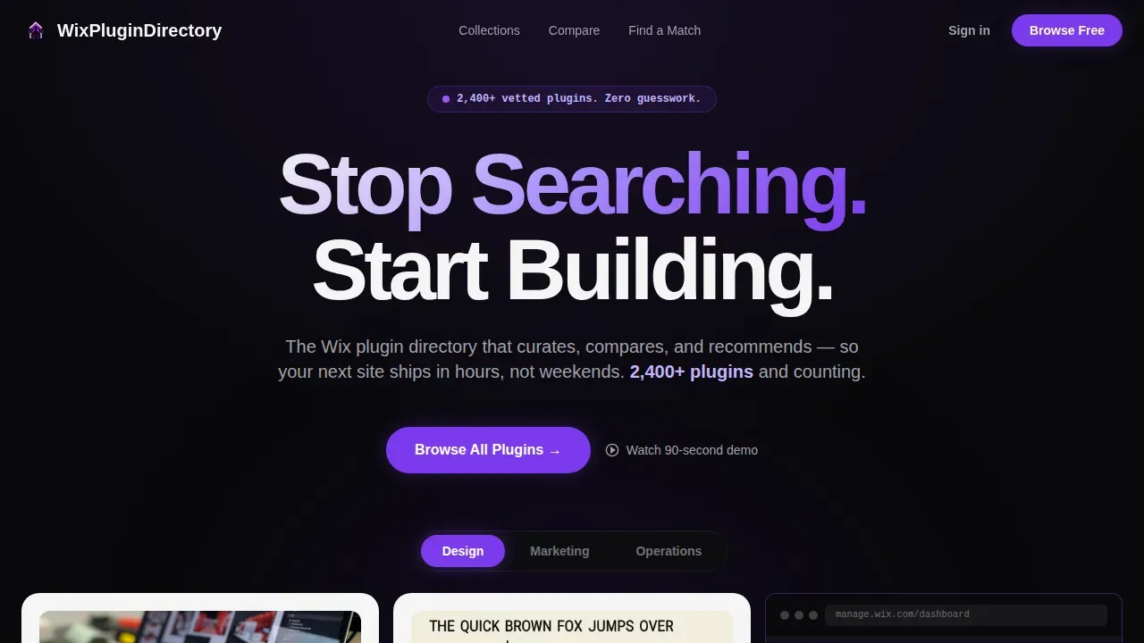 Curated Plugin Ecosystem | Free Website Template | Rocket