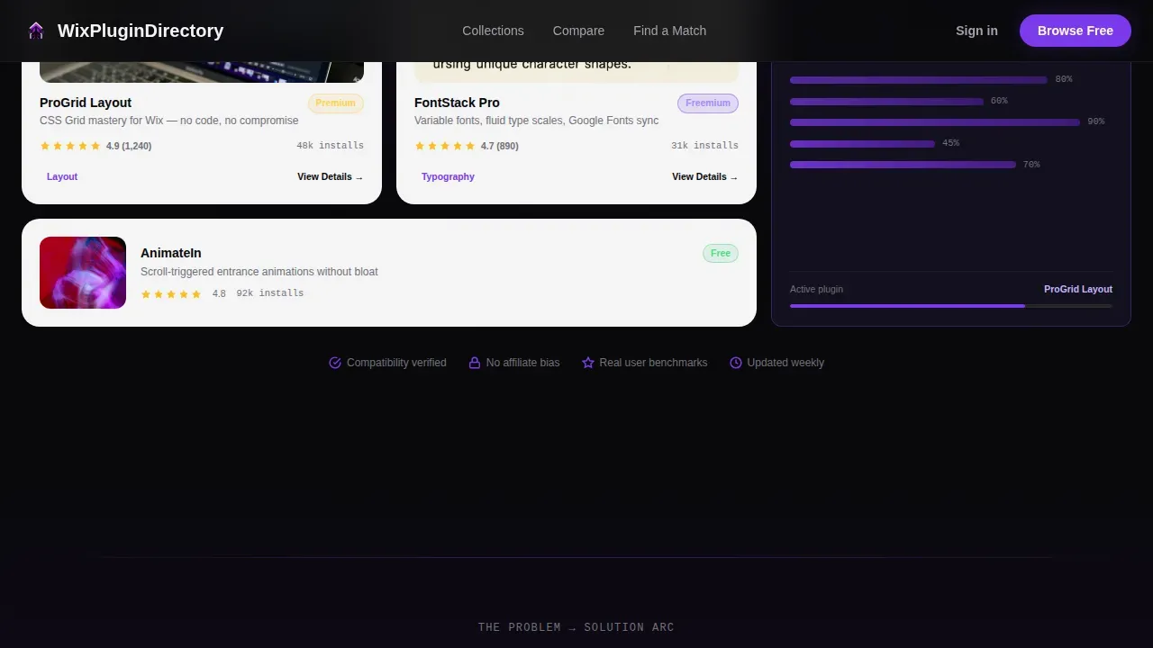 Curated Plugin Ecosystem | Free Website Template | Rocket