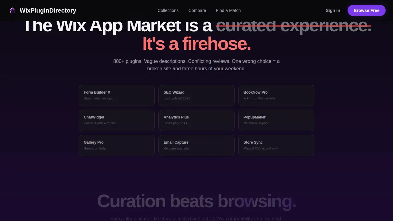 Curated Plugin Ecosystem | Free Website Template | Rocket