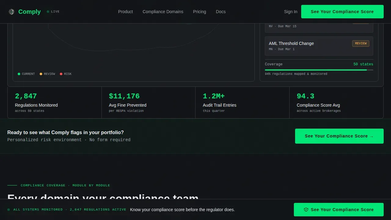 Property Compliance Hub Landing Page Template