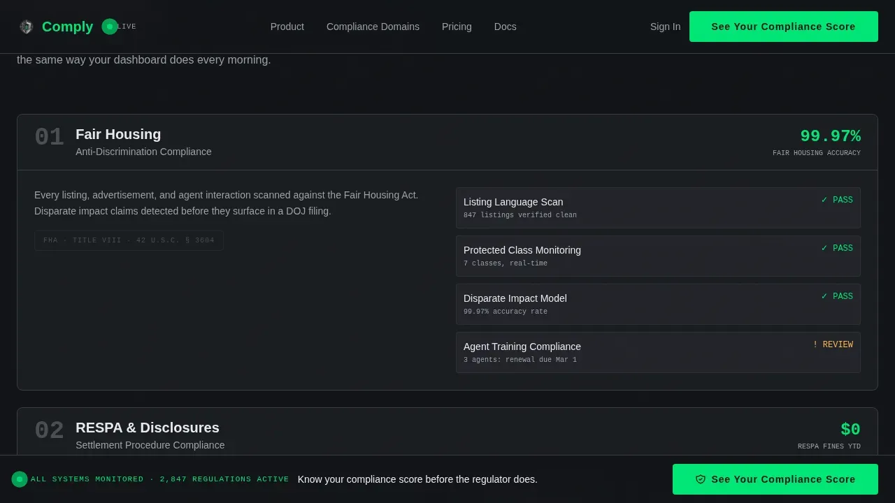 Property Compliance Hub Landing Page Template