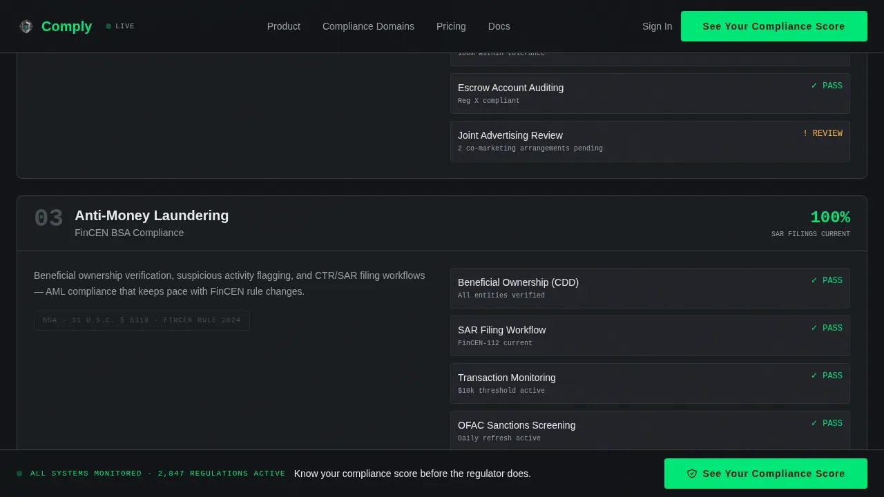 Property Compliance Hub Landing Page Template