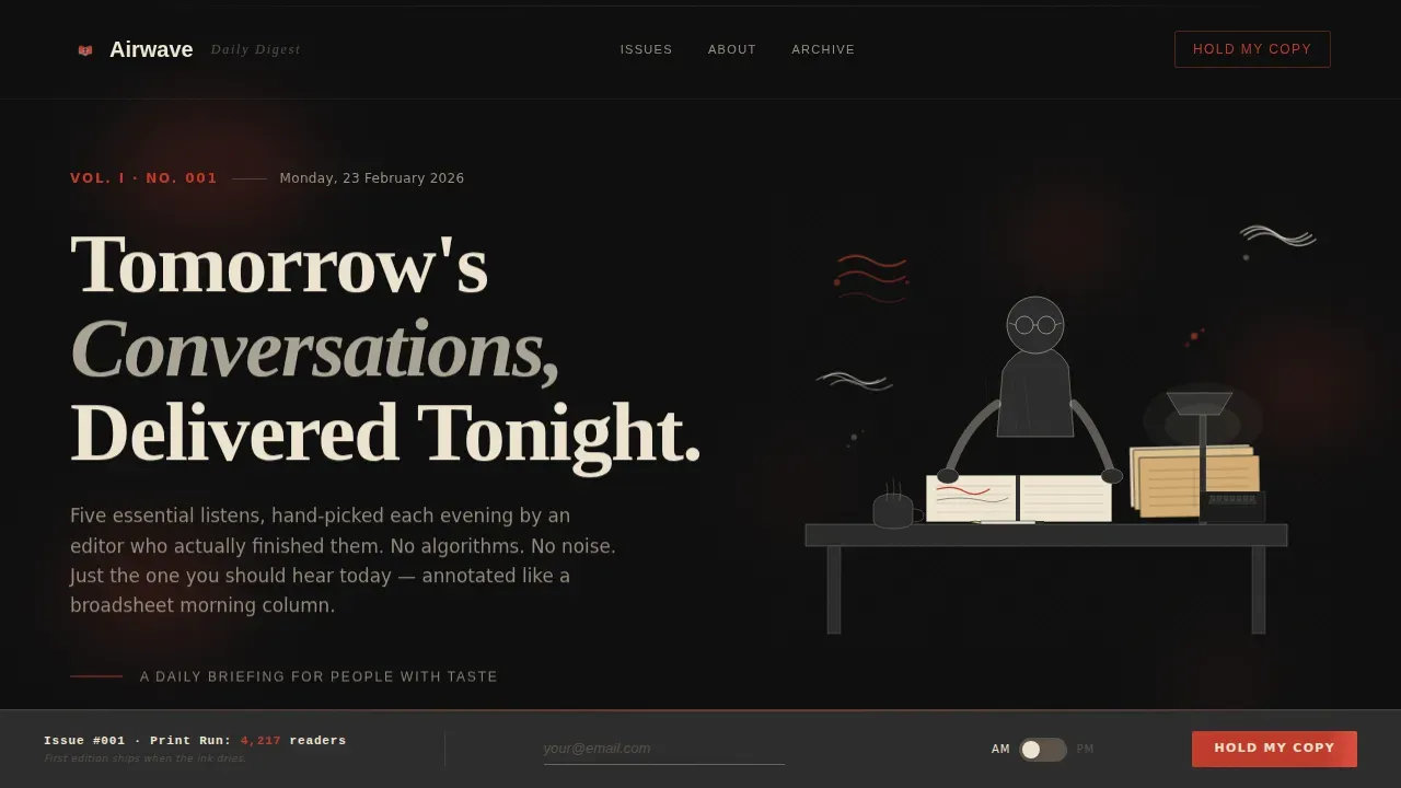 Smart Podcast Curation Landing Page Template